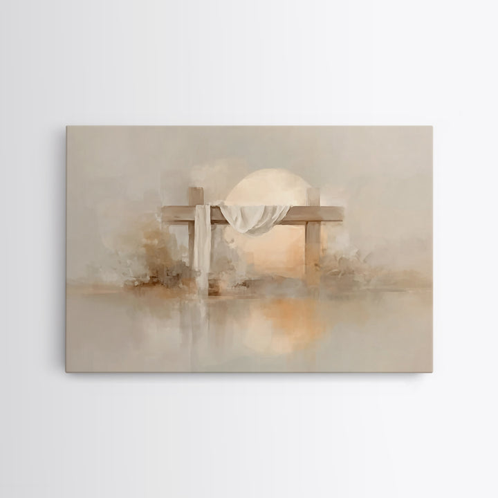 Grace At Sunrise, Framed Canvas Print, Christian Painting, Christian Wall Art, Large Christian Art, Christian Art Canvas