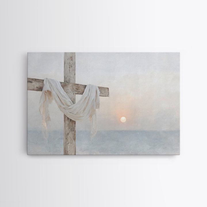 Morning Of Redemption | Framed Canvas Print | Christian Wall Art | Subtle Christian Art | Christian Art Canvas | Christian Painting