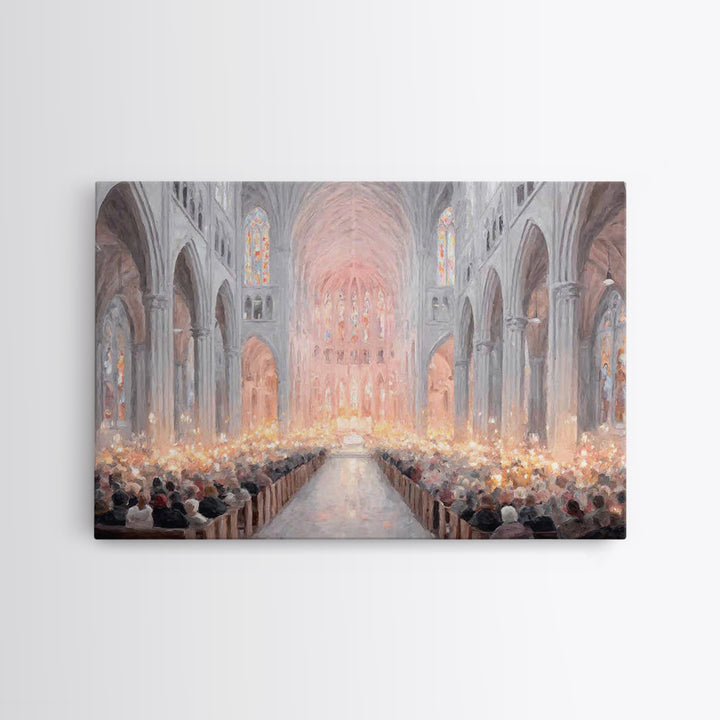 Candlelight Choir – Framed Canvas Print – Christian Art – Framed Christian Art – Christmas Wall Art – Christian Christmas Art – Christian A