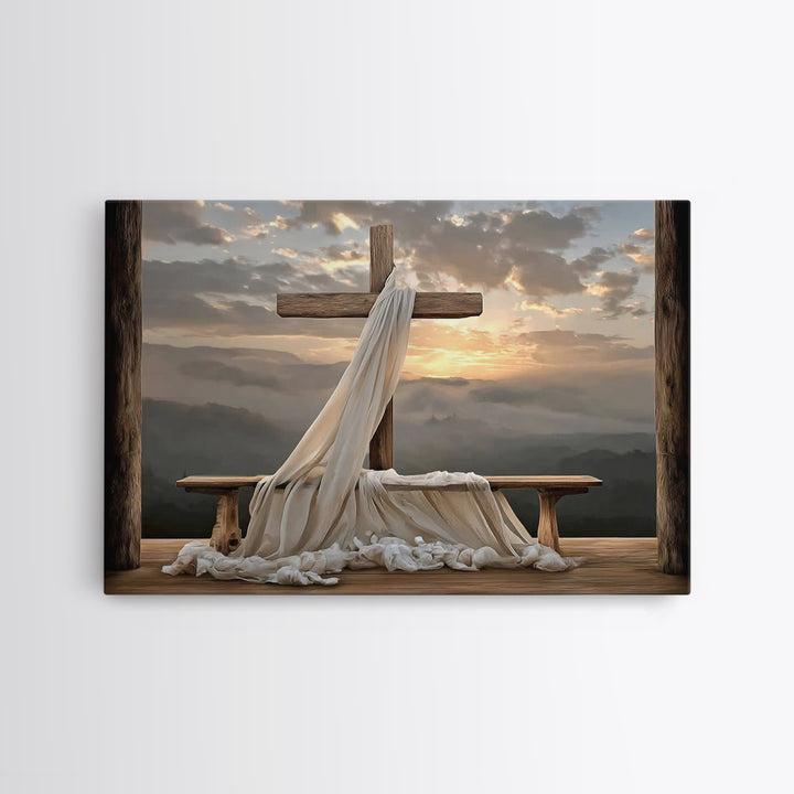 Resurrection Glory, Framed Canvas Print, Christian Painting, Christian Art Canvas, Christian Wall Art, Modern Christian Art