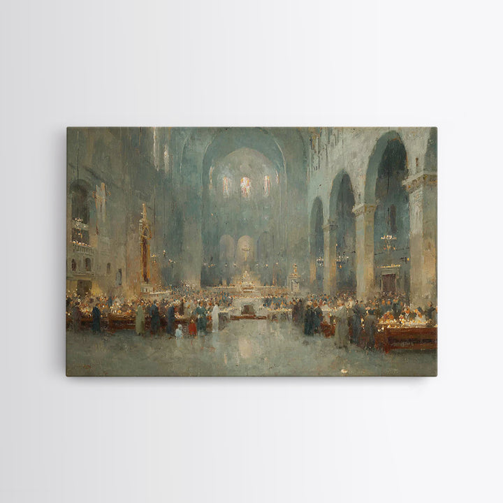 Radiant Mass – Framed Canvas Print – Christian Art Painting – Christmas Canvas Wall Art – Vintage Christian Art – Christian Wall Art – Chri
