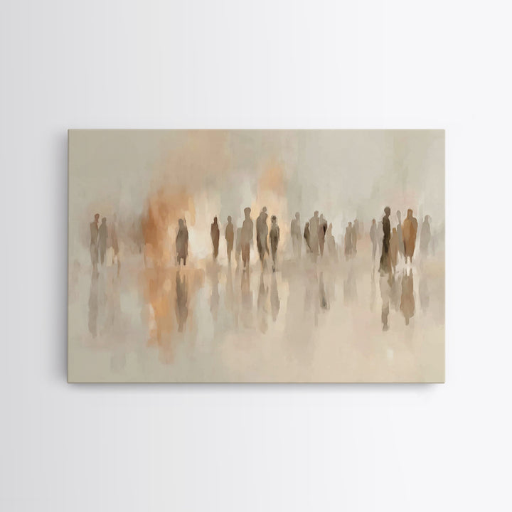 Pilgrims Of Light | Framed Canvas Print | Christian Painting | Christian Wall Art | Christian Decor | Christmas Art | Christian Art Canvas