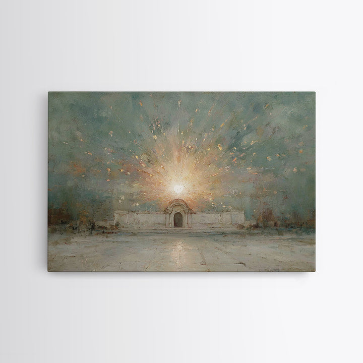 Radiant Gate | Framed Canvas Print | Christmas Art | Christian Painting | Christian Art Canvas | Christian Decor | Christian Wall Art