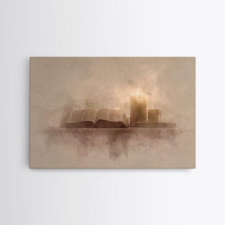 Eternal Word | Framed Canvas Print | Christmas Art | Christian Decor | Christian Art Canvas | Christian Wall Art | Christian Painting
