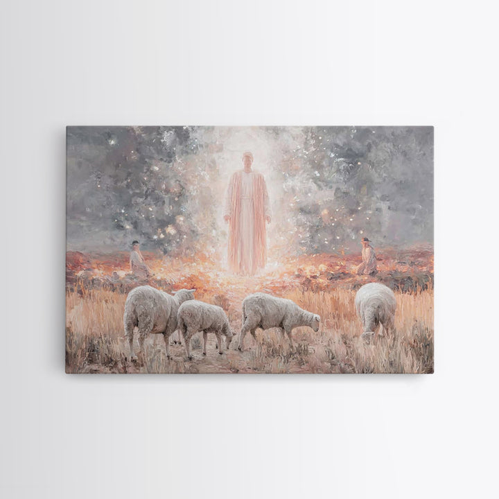 Radiant Messiah – Framed Canvas Print – Christian Art Canvas – Christian Christmas Art – Christian Wall Art – Christmas Art – Jesus Paintin