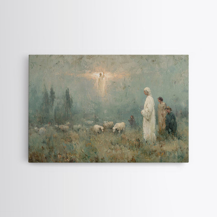 Trumpet Glory – Framed Canvas Print – Christian Art Canvas – Christian Wall Art – Christmas Art – Jesus Painting – Christian Christmas Art