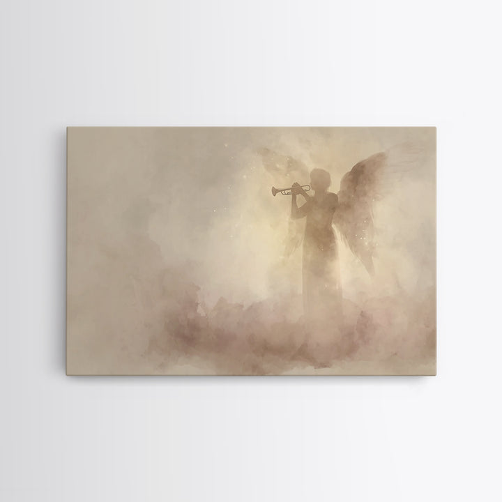 Celestial Messenger – Framed Canvas Print – Christian Art Canvas – Jesus Painting – Christian Christmas Art – Christian Wall Art – Christma