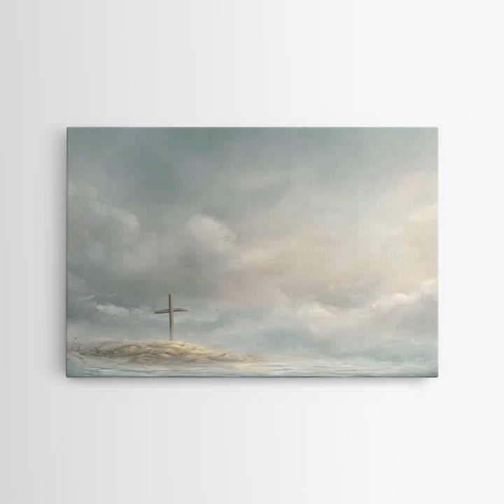Grace On The Horizon – Framed Canvas Print – Christian Wall Art – Christian Art Canvas – Moody Christian Art – Christian Decor