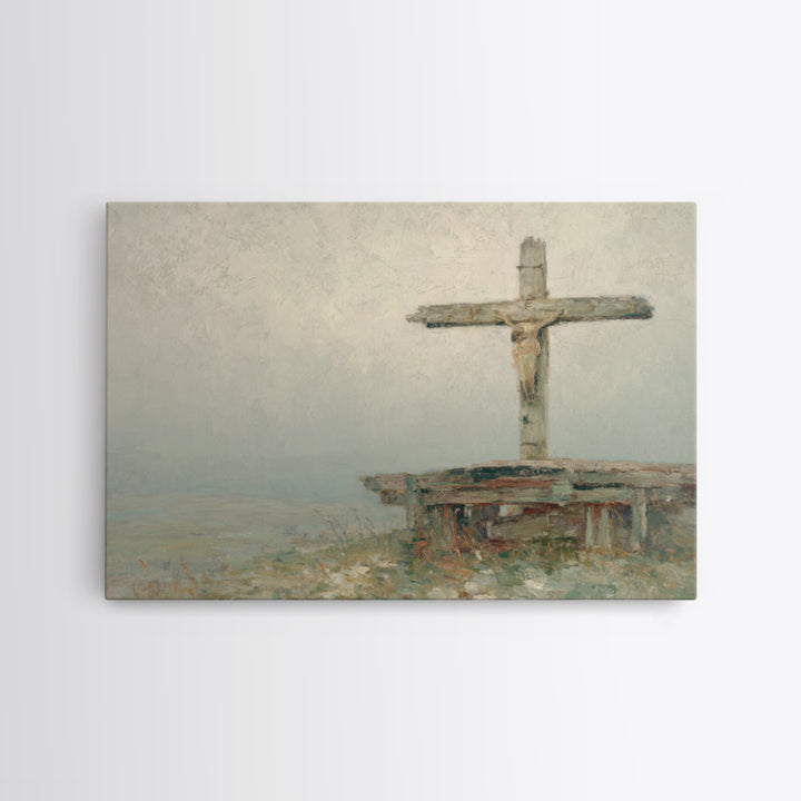 Redeeming Light, Framed Canvas Print, Christian Wall Art, Christian Art Canvas, Moody Christian Art, Christian Decor