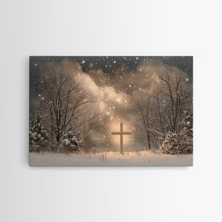 Timber Of Grace | Framed Canvas Print | Christian Wall Art | Christian Art Canvas | Minimalist Christian Art | Christian Decor