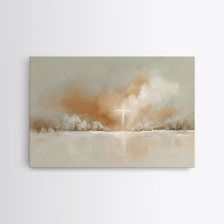 Star Of Salvation – Framed Canvas Print – Christian Wall Art – Christian Art Canvas – Christian Christmas Art – Christian Gift
