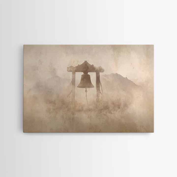 Bell Of Hope – Framed Canvas Print – Christian Wall Art – Christian Art Canvas – Christian Decor – Minimalist Christian Art