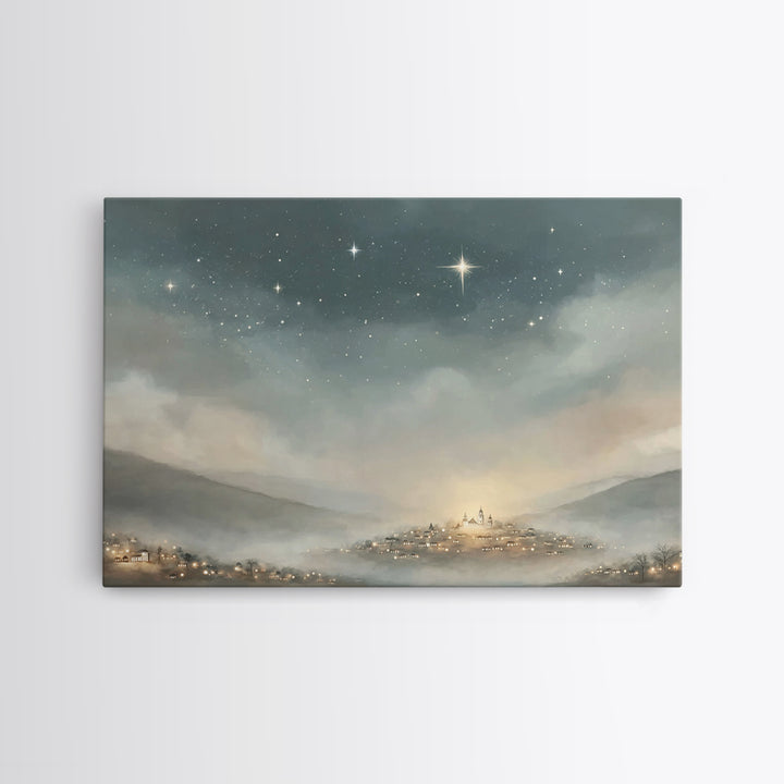 City Of Bethlehem | Framed Canvas Print | Christian Wall Art | Christian Christmas Art | Christian Art Canvas | Christmas Wall Art | Christ