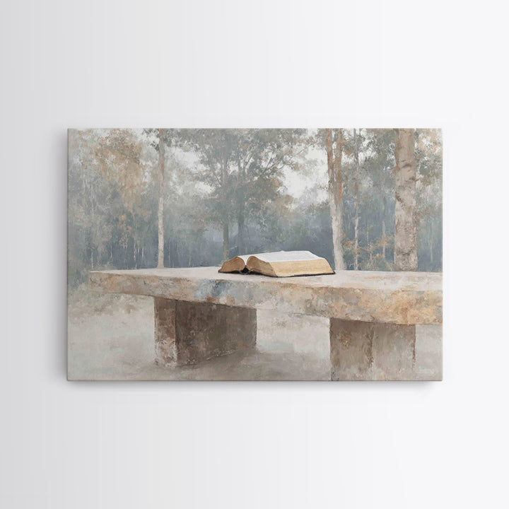 Light Of Scripture | Framed Canvas Print | Christian Art Canvas | Christian Wall Art | Subtle Christian Art | Christian Gift Ideas | Vintag