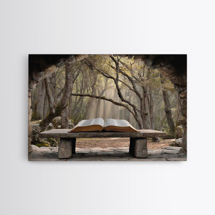 Serenity Of Word | Framed Canvas Print | Christian Wall Art | Christian Art Canvas | Subtle Christian Art | Christian Painting | Christian