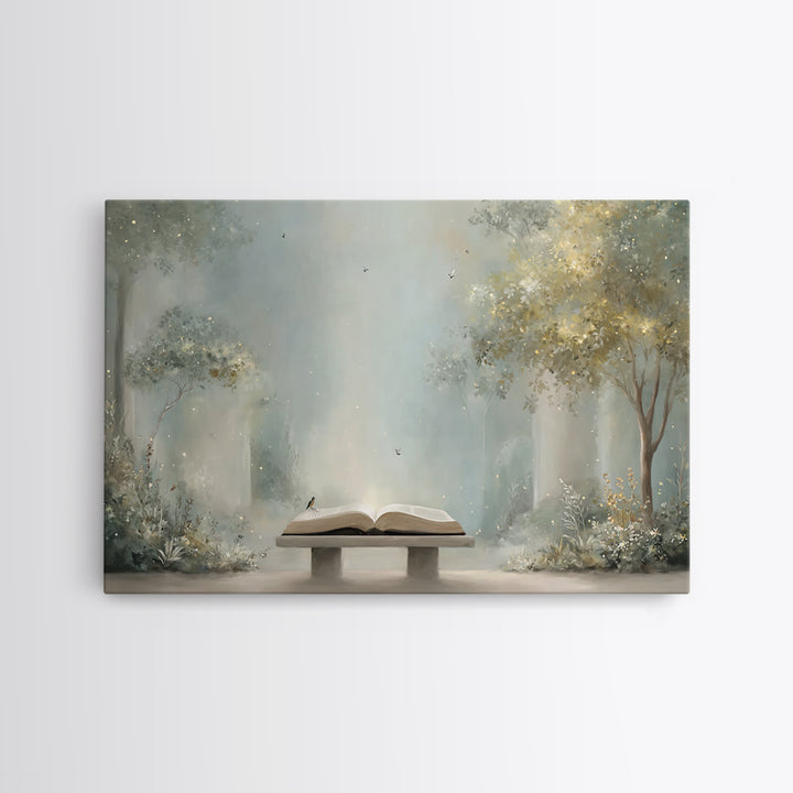 Sacred Stillness – Framed Canvas Print – Christian Wall Art – Christian Art Canvas – Moody Christian Art – Subtle Christian Art – Christian