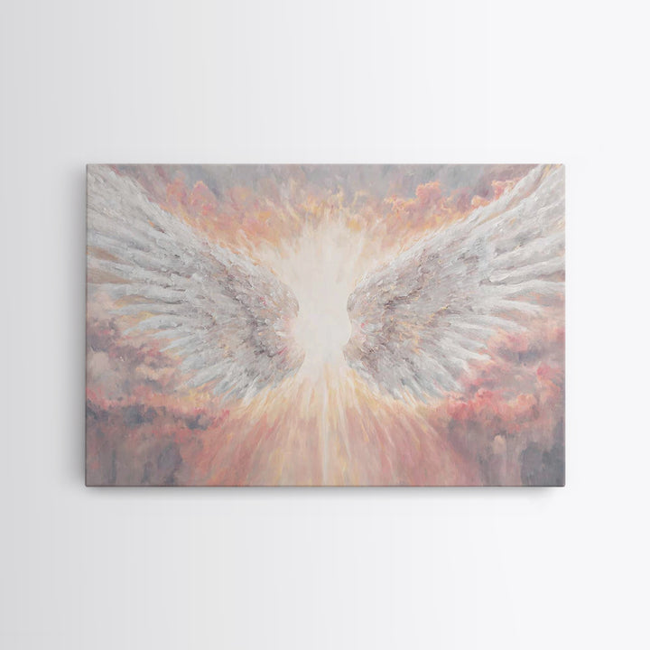 Heavenly Radiance – Framed Canvas Print – Christian Wall Art – Christian Art Canvas – Abstract Christian Art – Christian Art Painting – Chr