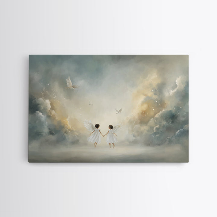 Heavenly Innocence – Framed Canvas Print – Christian Wall Art – Christian Christmas Art – Christian Art Canvas – Christian Gift Ideas