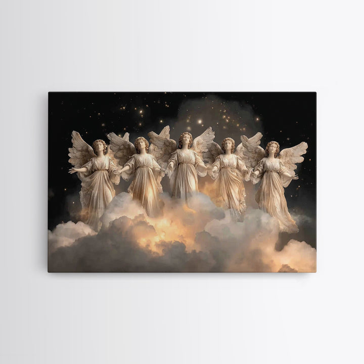 Cloudland Serenity, Framed Canvas Print, Christian Wall Art, Minimalist Christian Art, Christian Art Canvas, Subtle Christian Art