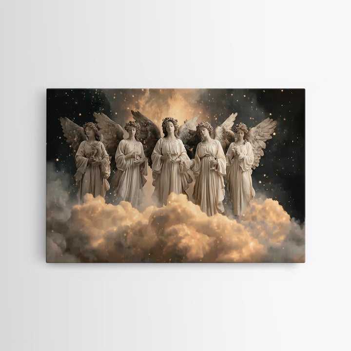 Cloudborn Host | Framed Canvas Print | Christian Art Canvas | Christian Wall Art | Large Christian Painting | Christian Christmas Art | Chr