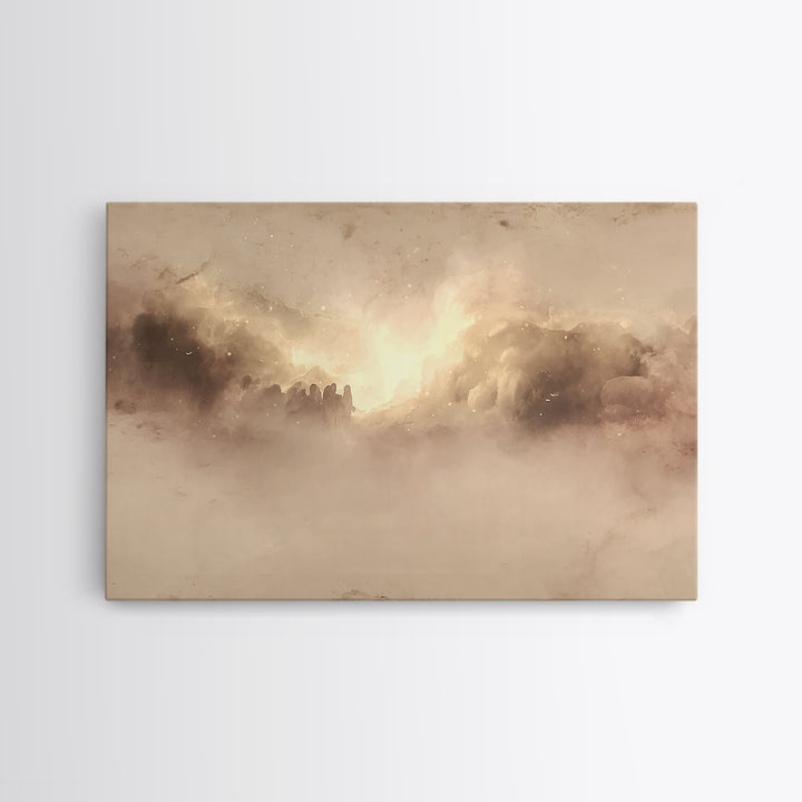 Celestial Worship – Framed Canvas Print – Christian Art Canvas – Christian Paintings – Christmas Wall Art – Subtle Christian Art – Christia