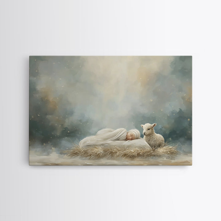 Star of Bethlehem Light – Framed Canvas Print – Christian Christmas Art – Christian Art Canvas – Christian Wall Art – Christmas Art