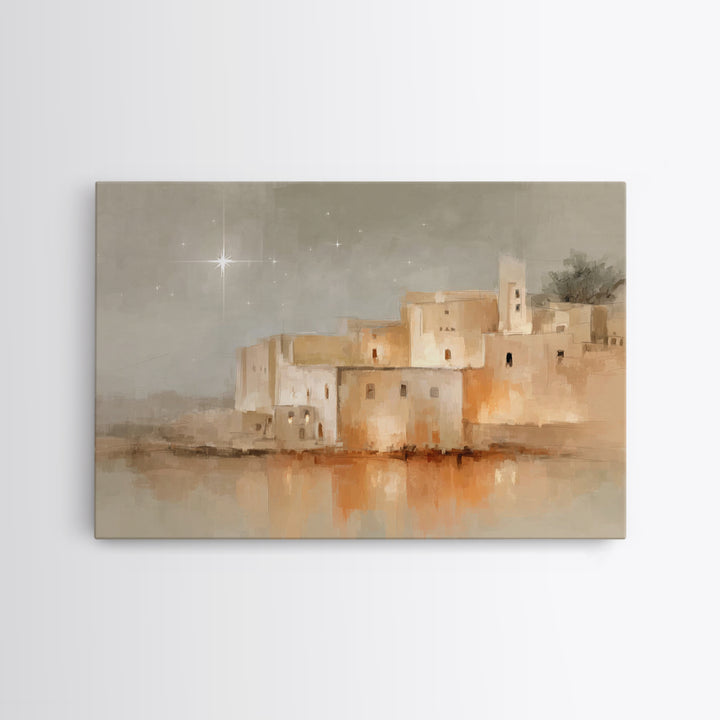 City of David Glow | Framed Canvas Print | Christian Christmas Art | Christmas Art | Christian Art Canvas | Christian Decor