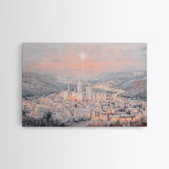 Dawn Of The Promise | Framed Canvas Print | Christmas Wall Art | Christian Art Canvas | Christian Christmas Art | Christian Art