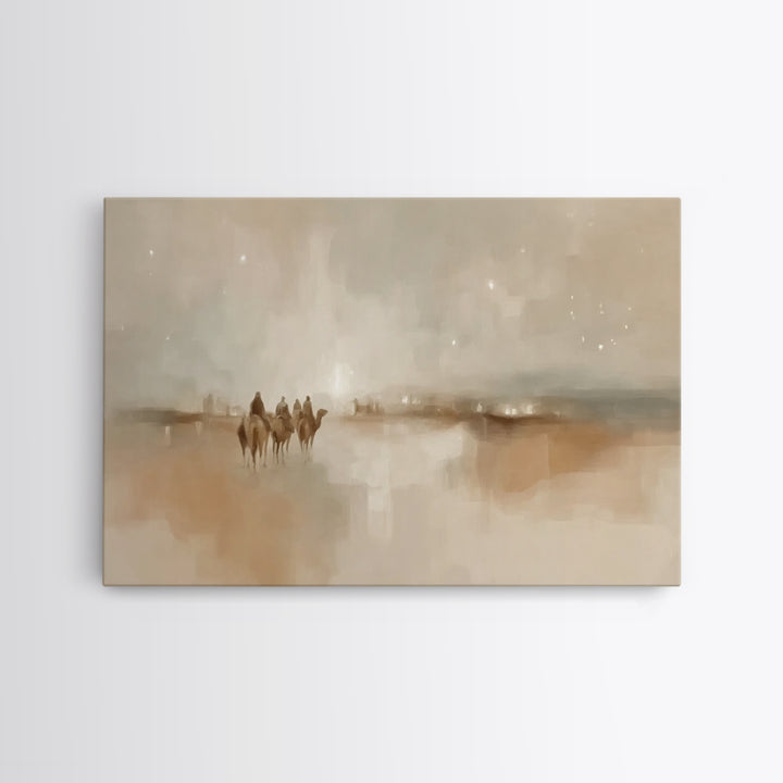 Pilgrims Of The Star | Framed Canvas Print | Christian Wall Art | Christian Art Canvas | Christmas Art | Christian Christmas Art