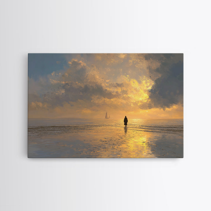 Sunset Promise – Framed Canvas Print – Christian Art Canvas – Jesus Painting – Christian Wall Art – Christmas Art – Christian Decor