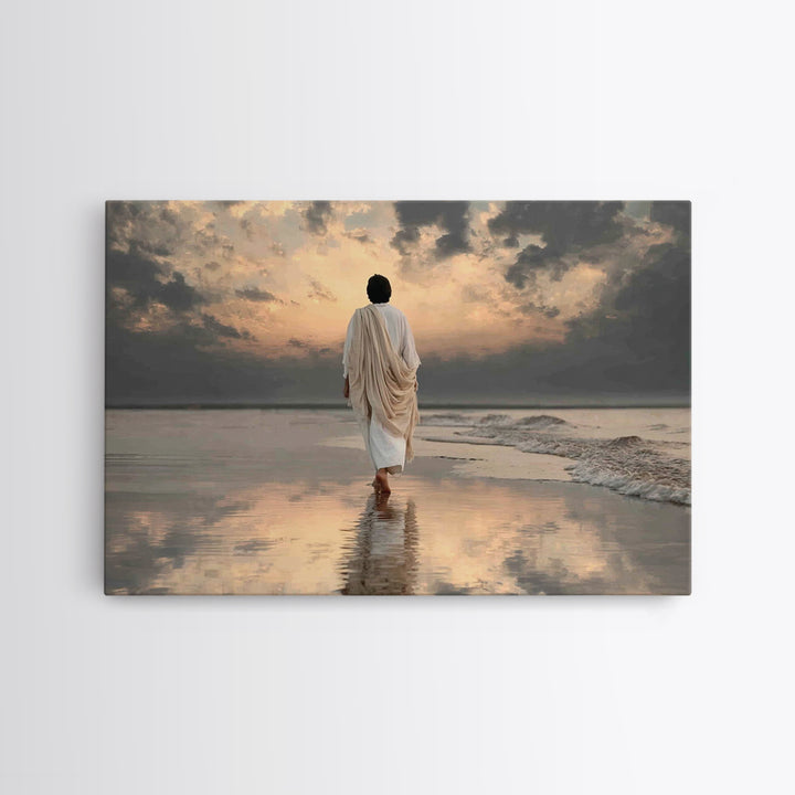 Sacred Stillness – Framed Canvas Print – Christian Art Canvas – Christian Wall Art – Jesus Painting – Christmas Art – Christian Gift