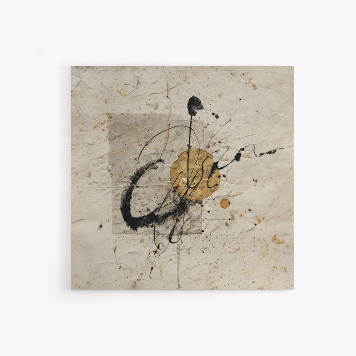 Romantic Handwritten Marks Without Readable Words Canvas Print, Calligraphy Art, Calligraphy, Living Room Decor, Script, CAL-1x1-15