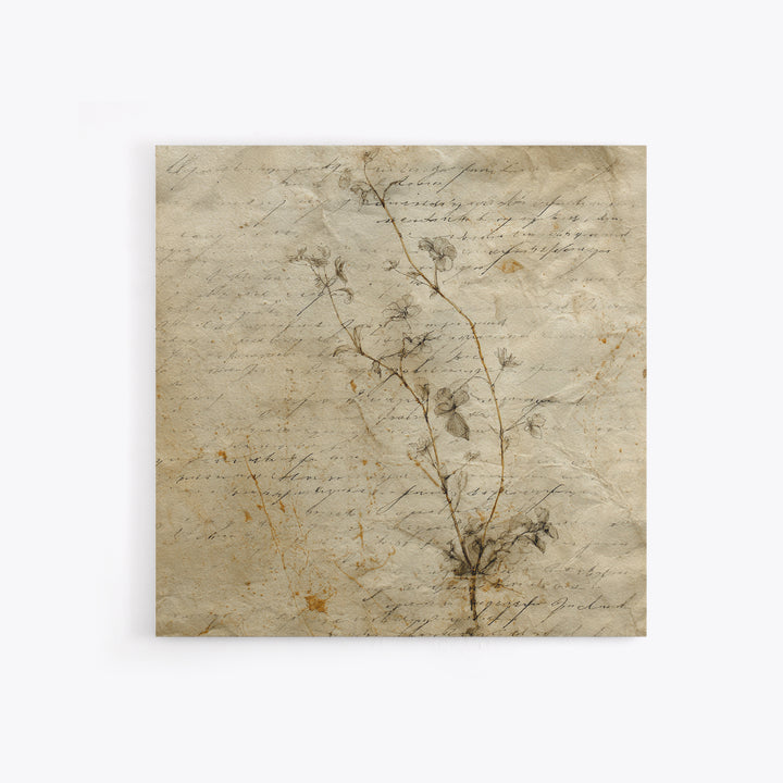 Floral Vine Created from Graceful Script Like Canvas Print, Calligraphy Art, Quote Wall Art, Living Room Decor, Script, CAL-1x1-59