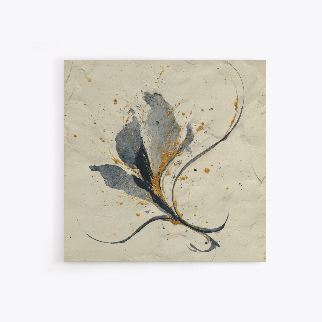 Single Elegant Flourish Shaped Like a Flower Canvas Print, Calligraphy Art, Room Decor, Living Room Decor, Fine Art, Script, CAL-1x1-77