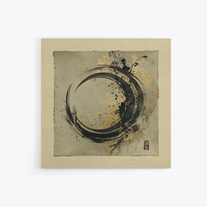 Crescent Moon Made from Elegant Ink Swashes Framed Canvas Print, Calligraphy Art, Luxury Decor, Living Room Decor, Script, CAL-1x1-93