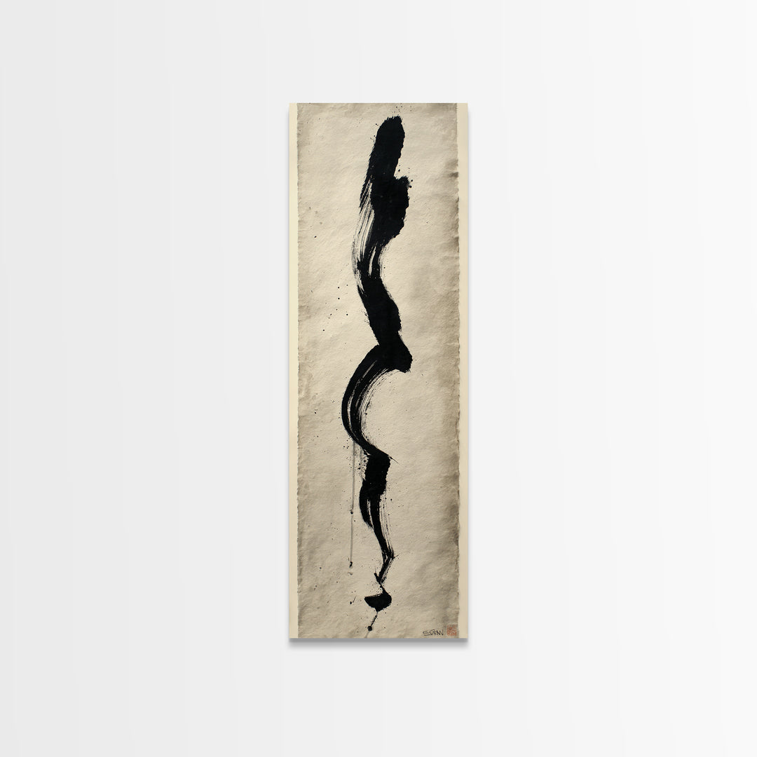 Modern Calligraphy Wave Canvas Print, Calligraphy Art, Fine Art Print, Living Room Decor, Fine Art, Script, Wall Decor, CAL-1x3-94