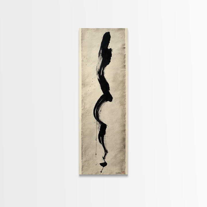 Modern Calligraphy Wave Canvas Print, Calligraphy Art, Fine Art Print, Living Room Decor, Fine Art, Script, Wall Decor, CAL-1x3-94