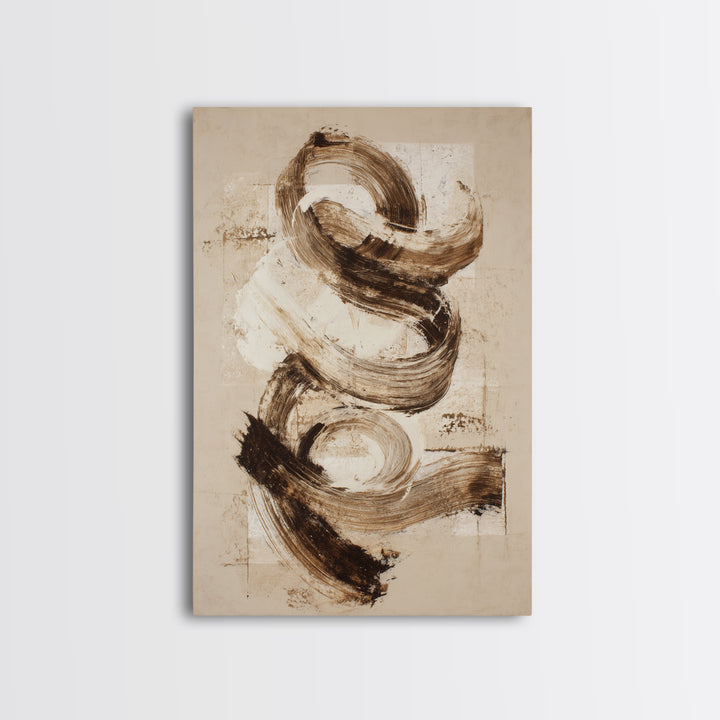 Expressive Musical Rhythm Painted as Ink Strokes Canvas Print, Calligraphy Art, Japanese Decor, Living Room Decor, Script, CAL-2x3-32