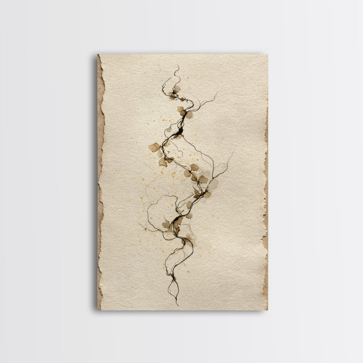 Floral Vine Created from Graceful Script Like Canvas Print, Calligraphy Art, Digital Prints, Living Room Decor, Script, CAL-2x3-67