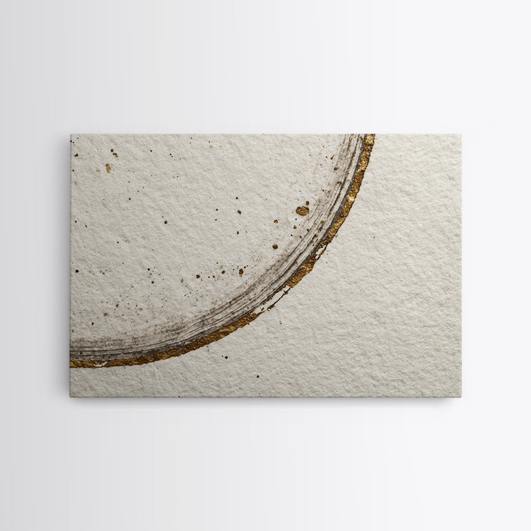 Japanese Brush Mark Circle Canvas Print, Calligraphy Art, Living Room Wall Art, Living Room Decor, Script, Spiritual Wall Art, CAL-3x2-32