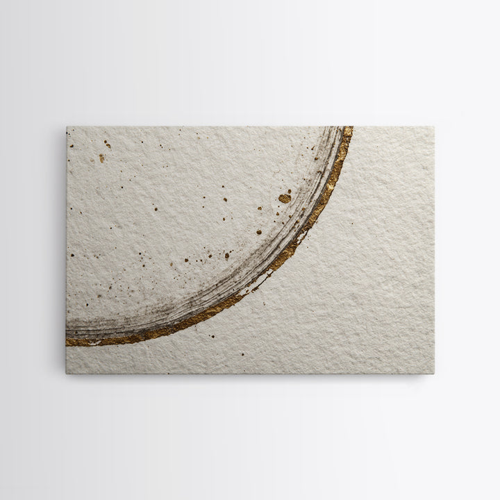 Japanese Brush Mark Circle Canvas Print, Calligraphy Art, Living Room Wall Art, Living Room Decor, Script, Spiritual Wall Art, CAL-3x2-32