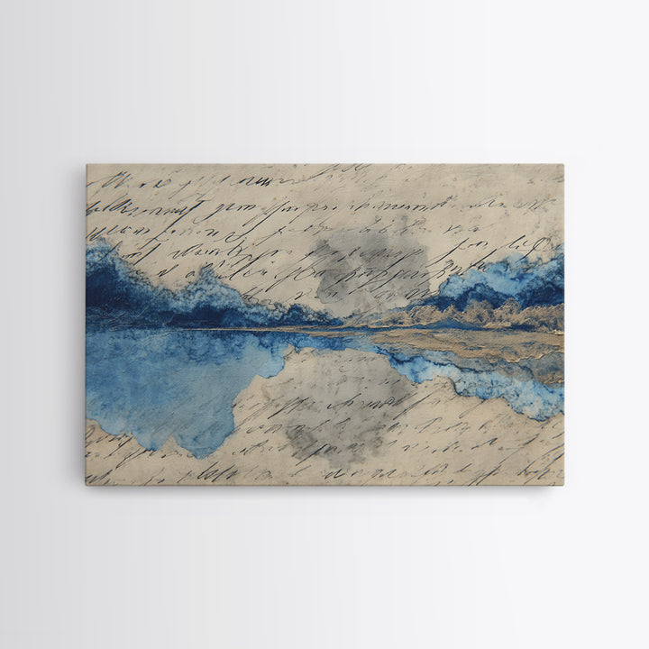 Modern Calligraphy Wave Canvas Print, Calligraphy Art, Calligraphy, Living Room Decor, Fine Art, Script, Digital Download Art, CAL-3x2-38