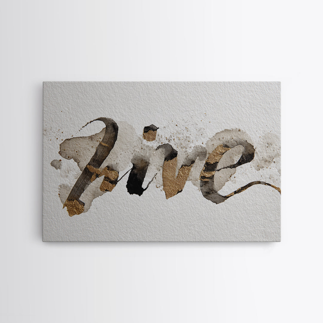Expressive Musical Rhythm Painted as Ink Strokes Canvas Print, Calligraphy Art, Japanese Art, Living Room Decor, Script, CAL-3x2-52
