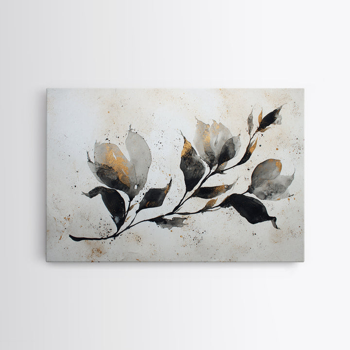 Single Elegant Flourish Shaped Like a Flower Canvas Print, Calligraphy Art, Unique Wall Art, Living Room Decor, Script, CAL-3x2-9