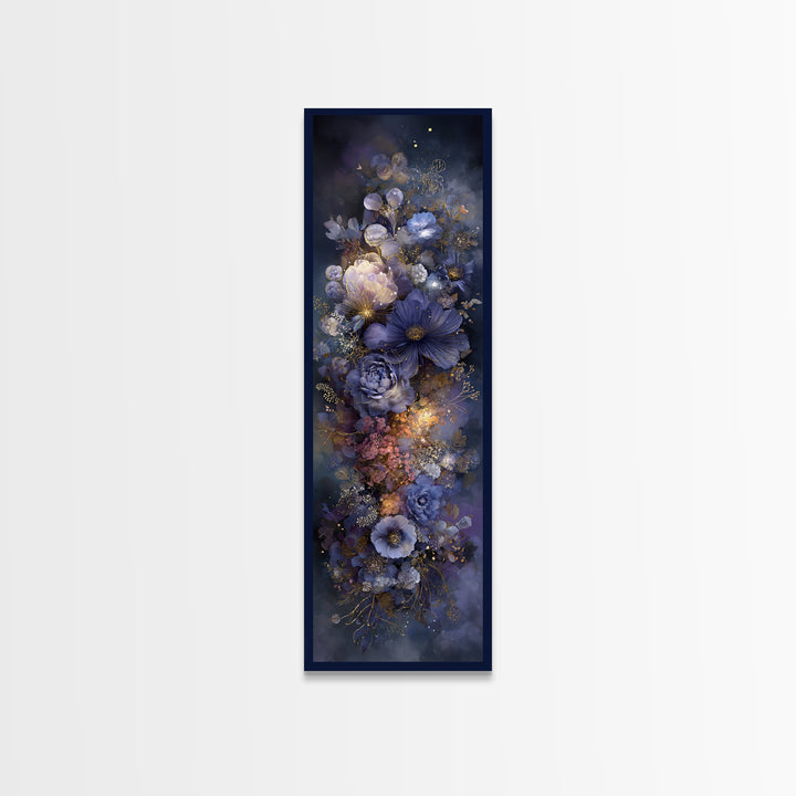 Planetary Botanical Wreath Canvas Print, Celestial Art, Downloadable Prints, Living Room Decor, Watercolor Art, Celestial, CEL-1x3-2