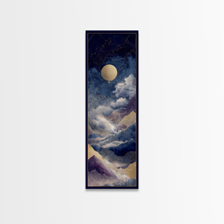 Gold Constellation Map on Deep Navy Texture Canvas Print, Celestial Art, Art Prints, Living Room Decor, Fine Art, Celestial, CEL-1x3-68