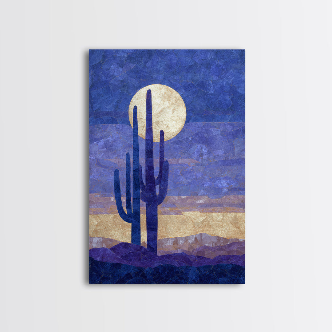 Starry Desert Sky Canvas Print, Celestial Art, Art Deco, Living Room Decor, Celestial, Modern Art, Downloadable Prints, CEL-2x3-91
