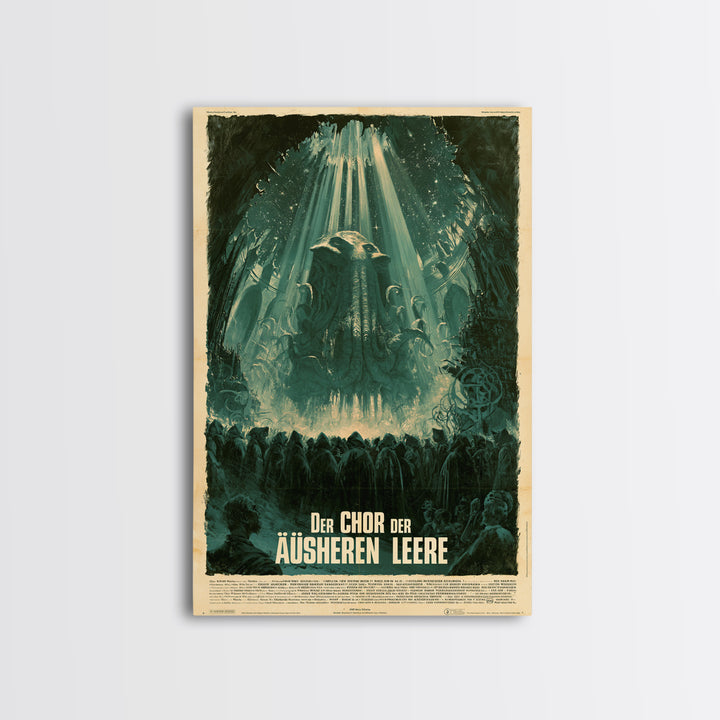 The Choir Of The Outer Void, German Language Horror Movie Poster, 1960s Horror Art, Lovecraftian Horror Poster, Framed Canvas Print