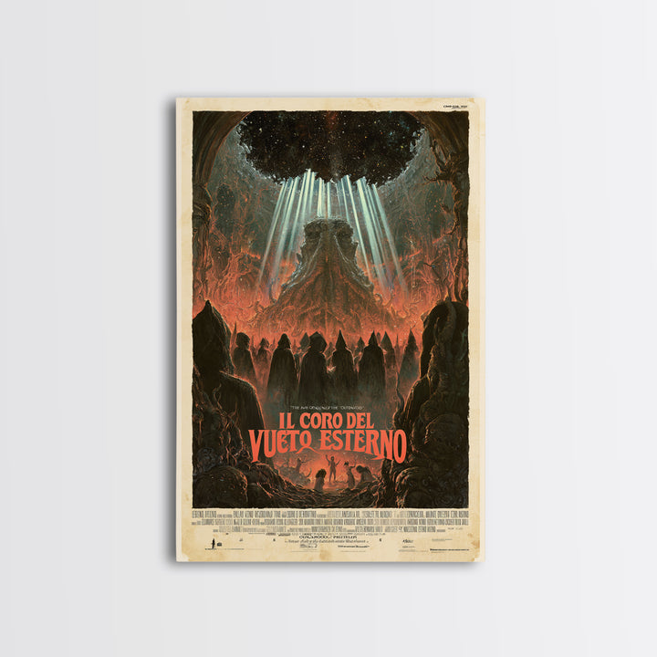 The Choir Of The Outer Void, Italian Language Horror Movie Poster, 1970s Horror Art, Lovecraftian Horror Poster, Framed Canvas Print