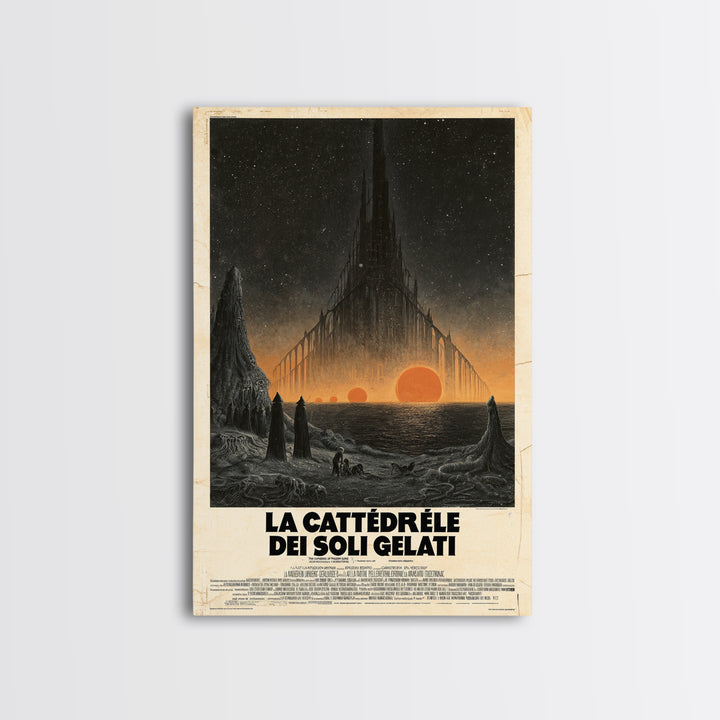 The Cathedral Of Frozen Suns, Italian Language Horror Movie Poster, 1970s Horror Art, Eldritch Cinema Wall Art, Framed Canvas Print